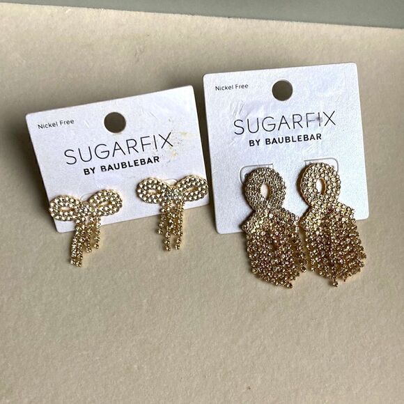 BaubleBar Dangle Earnings by SugarFix - Two pairs! - Picture 1 of 7